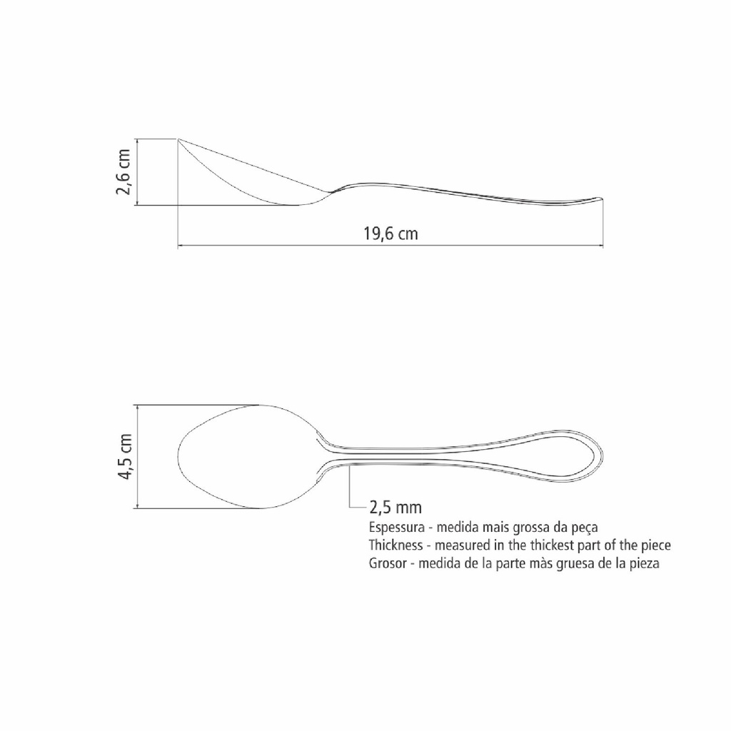 CUCHARA TRAMONTINA 63932/010 ITALY 12PZS32010