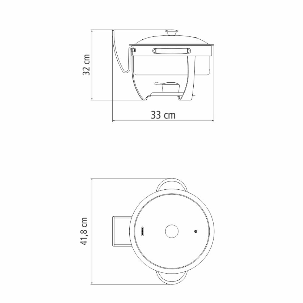 RECHAUD TRAMONTINA 61042/000 REDONDO 24CM