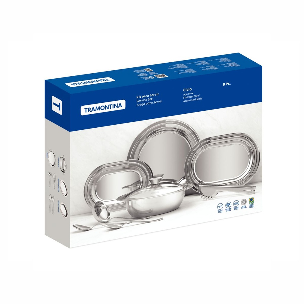 JUEGO TRAMONTINA 64510/890 CICLO P/SERVIR 8 PZAS.