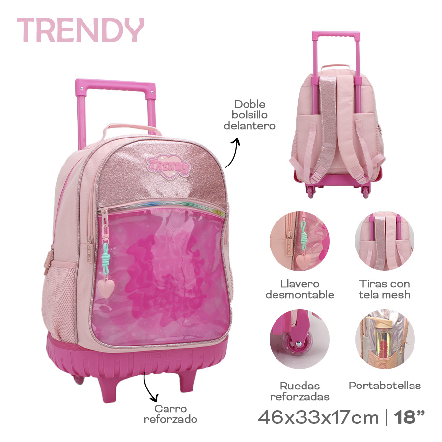 MOCHILA CARRO TRENDY 28040 GLITTER