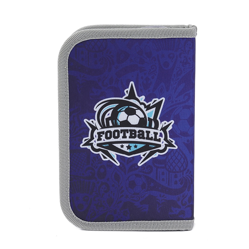 CARTUCHERA CON ÚTILES TRENDY 52586 FÚTBOL AZUL