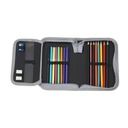 CARTUCHERA CON ÚTILES TRENDY 52586 FÚTBOL AZUL