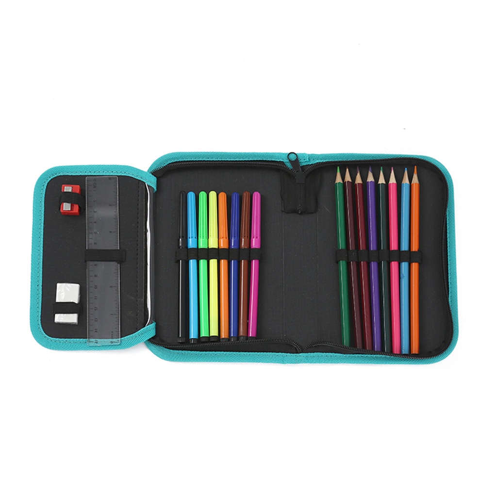 CARTUCHERA CON ÚTILES TRENDY 52587 DINOSAURIO AQUA