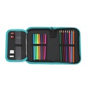 CARTUCHERA CON ÚTILES TRENDY 52587 DINOSAURIO AQUA