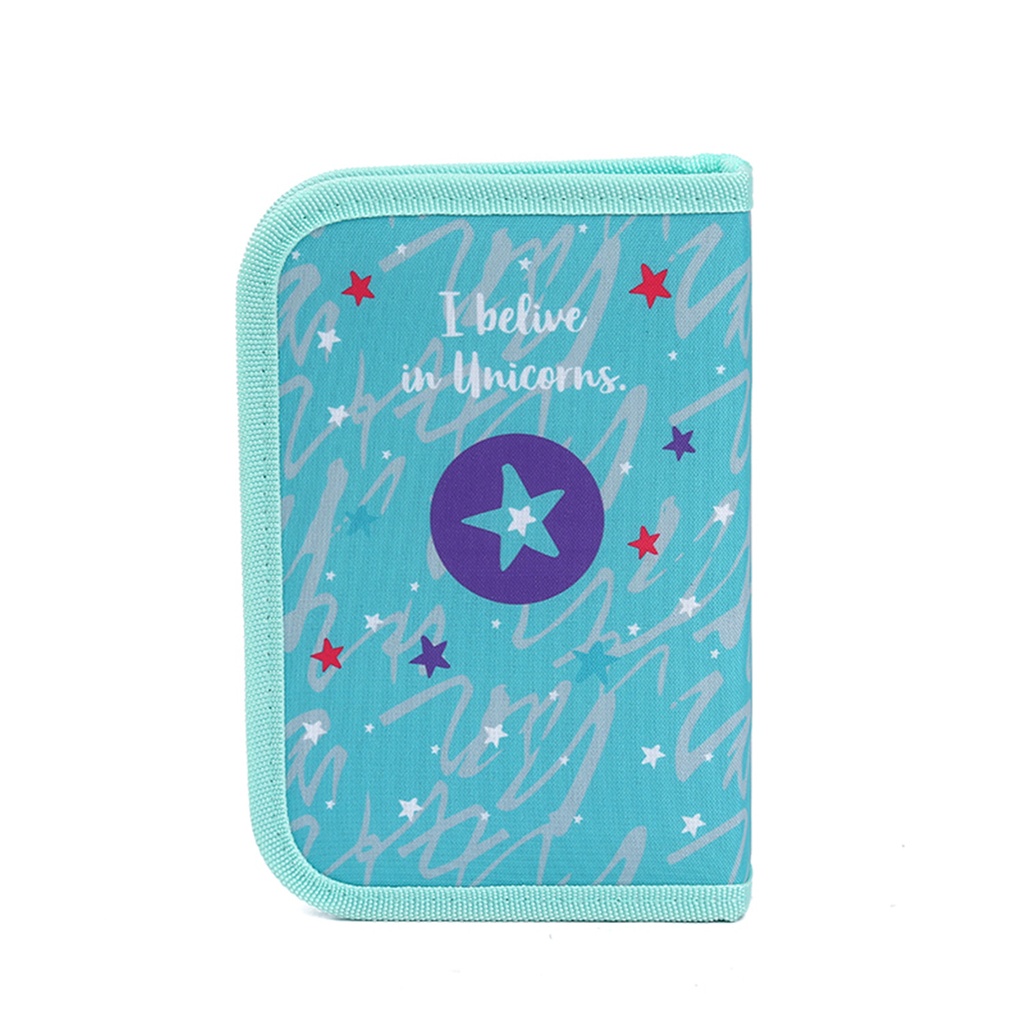 CARTUCHERA CON ÚTILES TRENDY 52588 UNICORNIO AQUA