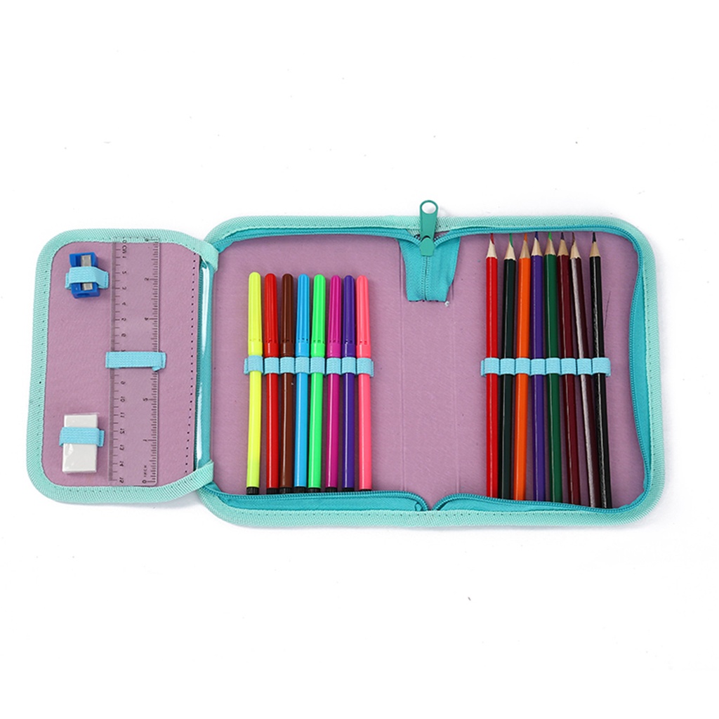 CARTUCHERA CON ÚTILES TRENDY 52588 UNICORNIO AQUA