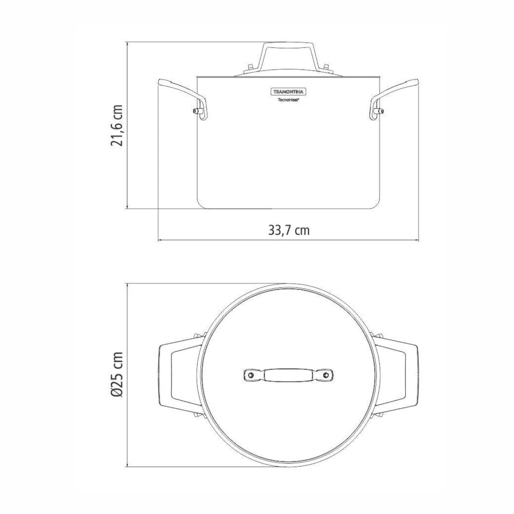 OLLA TRAMONTINA 62145/240 GRANO 24CM ALTA