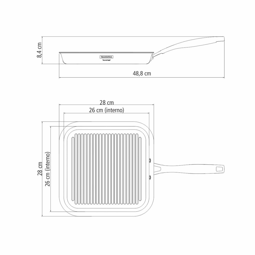 PLANCHA TRAMONTINA 62159/280 GRANO 28CM