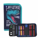 CARTUCHERA CON ÚTILES TRENDY 52587 DINOSAURIO AZUL