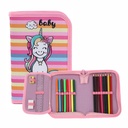 CARTUCHERA CON ÚTILES TRENDY 52588 UNICORNIO ROSA