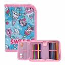 CARTUCHERA CON ÚTILES TRENDY 52589 DULCES ROSA