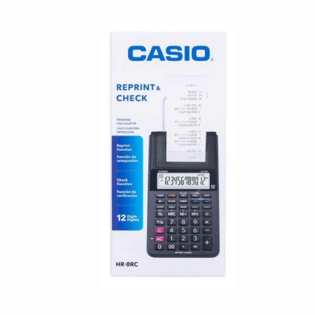 CALCULADORA CASIO HR-8RC NEGRO