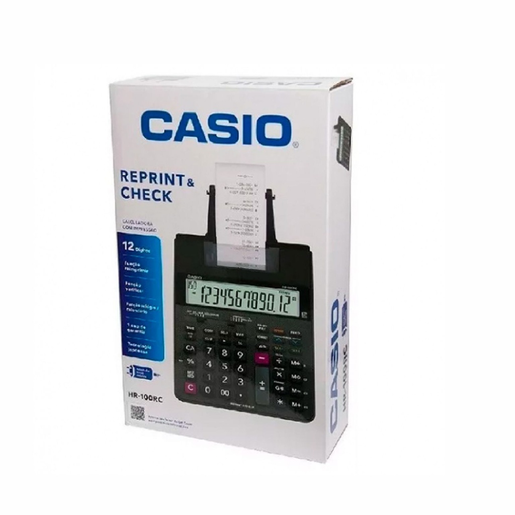 CALCULADORA CASIO HR-100RC NEGRO