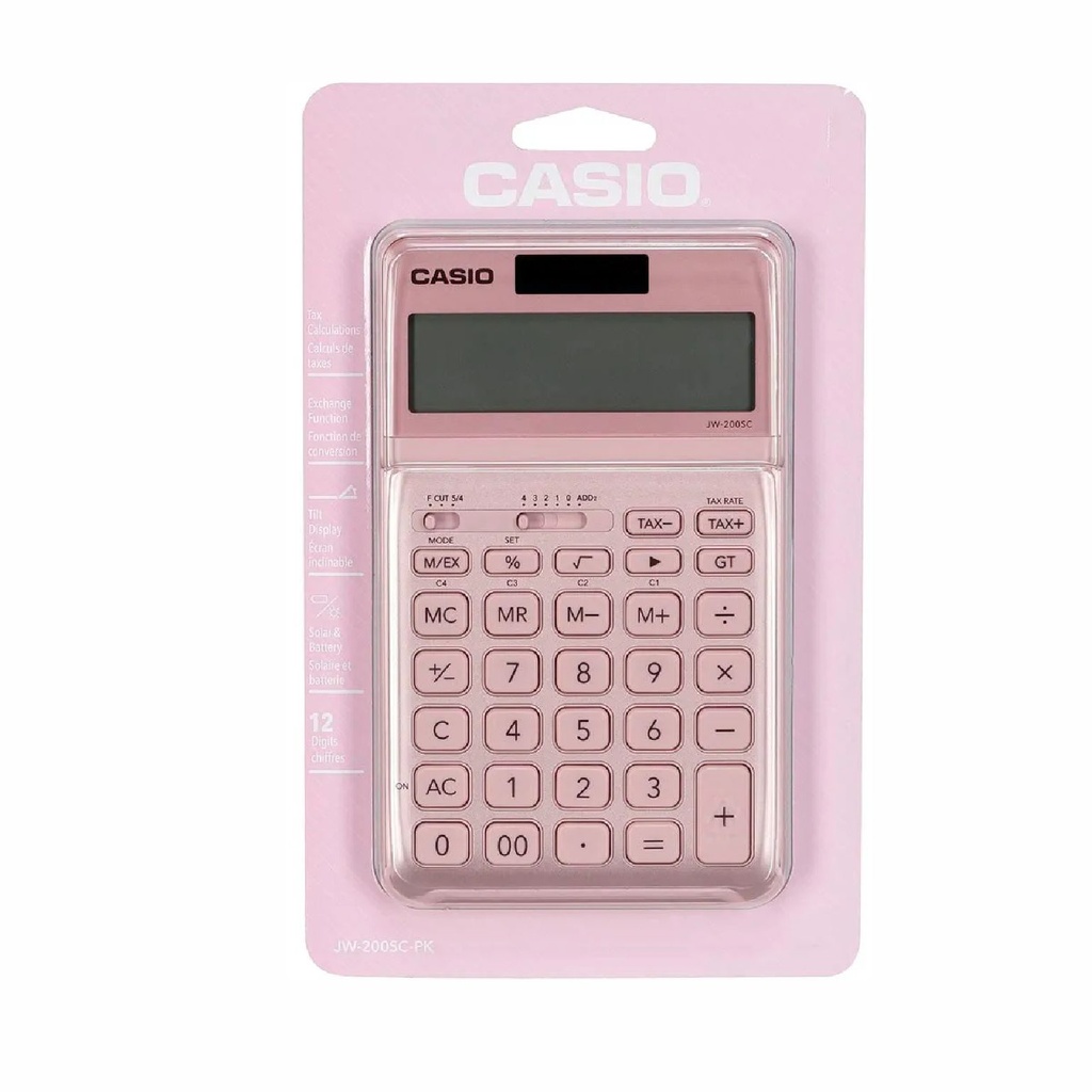 CALCULADORA CASIO JW-200SC ROSA