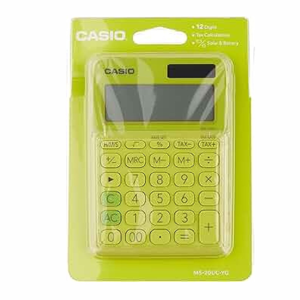 CALCULADORA CASIO MS-7UC AMARILLO
