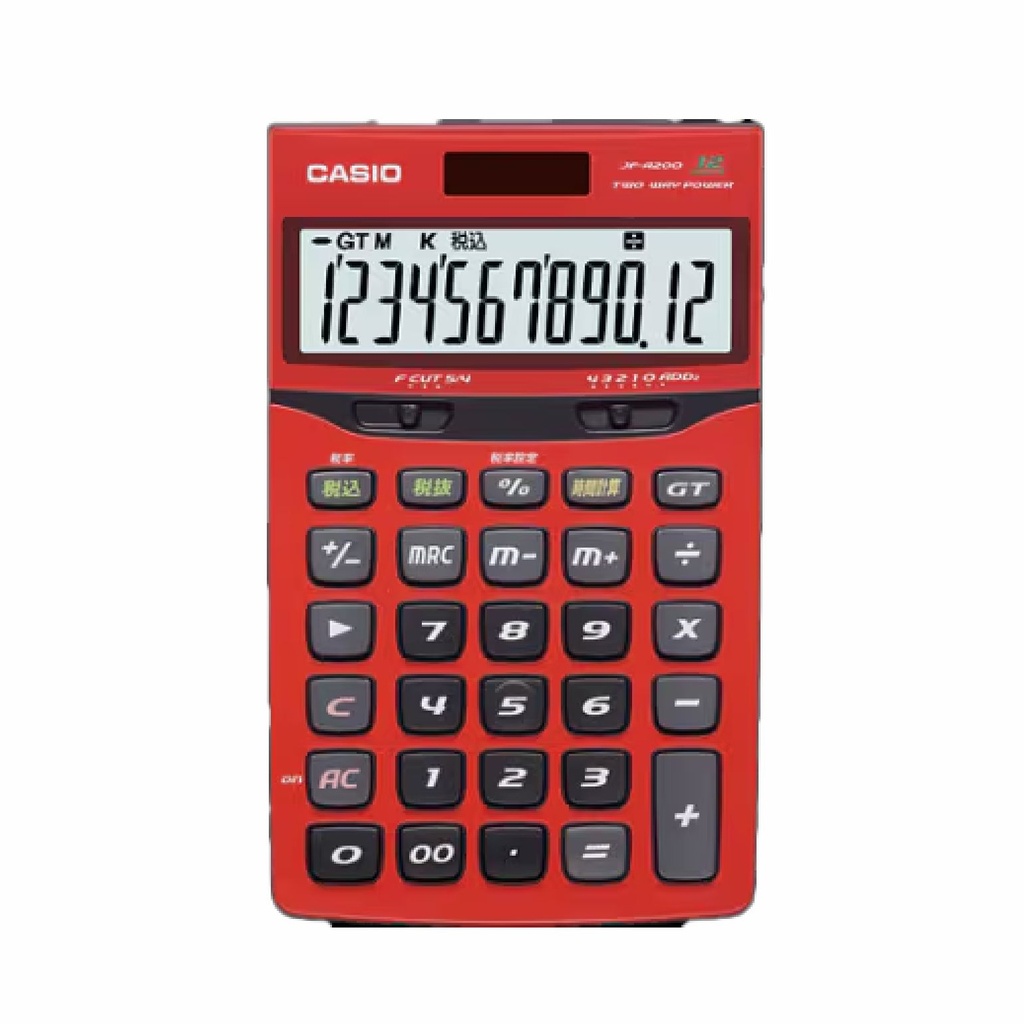 CALCULADORA CASIO JF-200TV ROJO