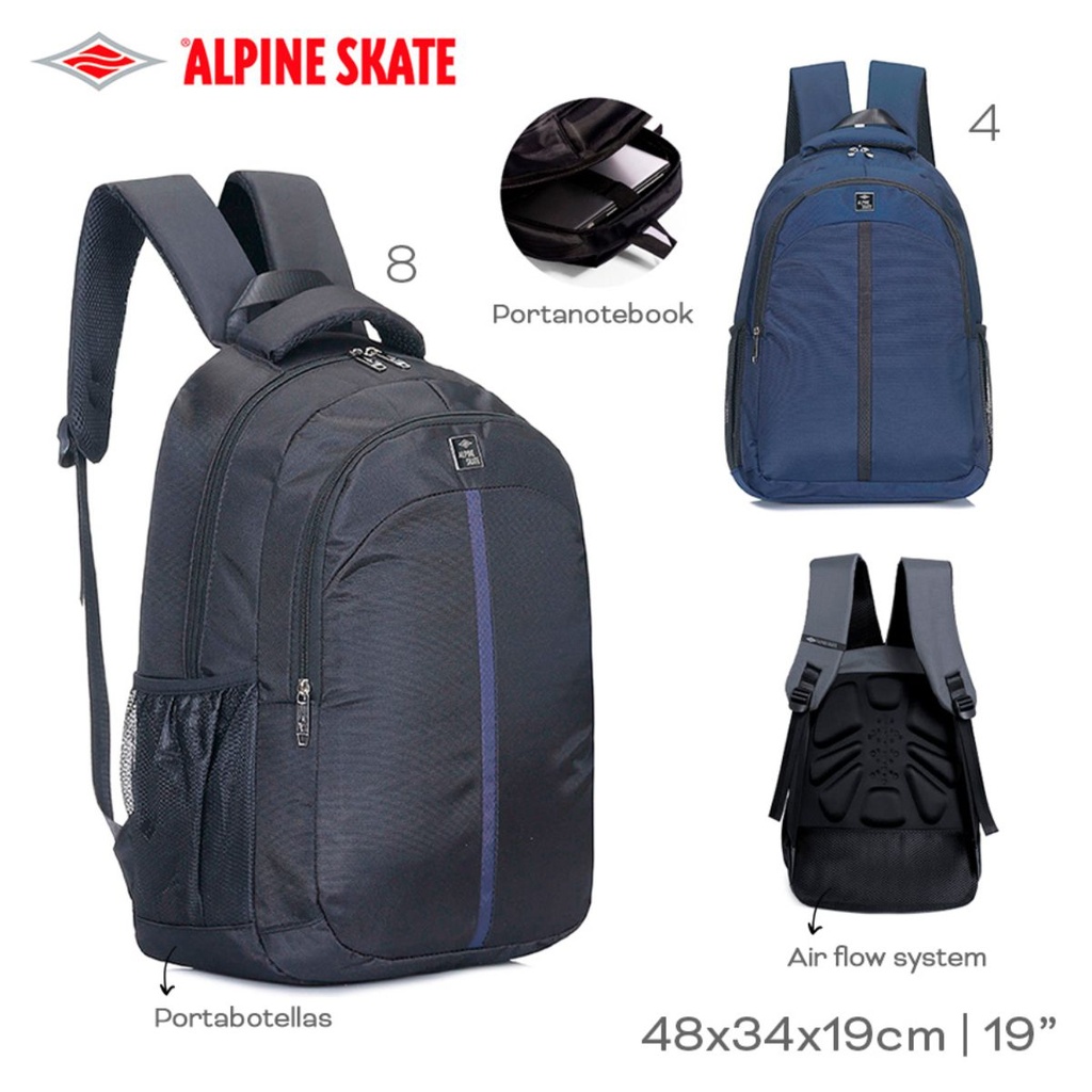 MOCHILA ALPINE SKATE 16274NE 19"