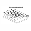 ANAFE WHIRLPOOL GMA9522X GAS NATURAL