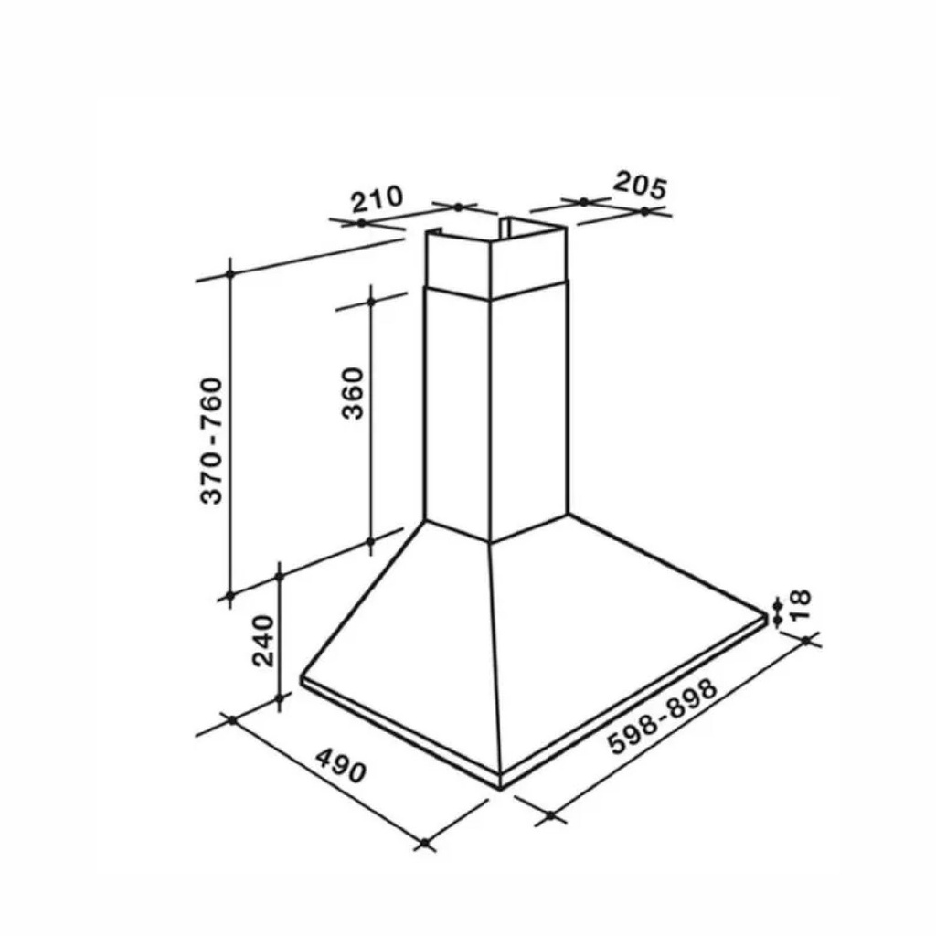 CAMPANA WHIRLPOOL WAI62AR 60CM