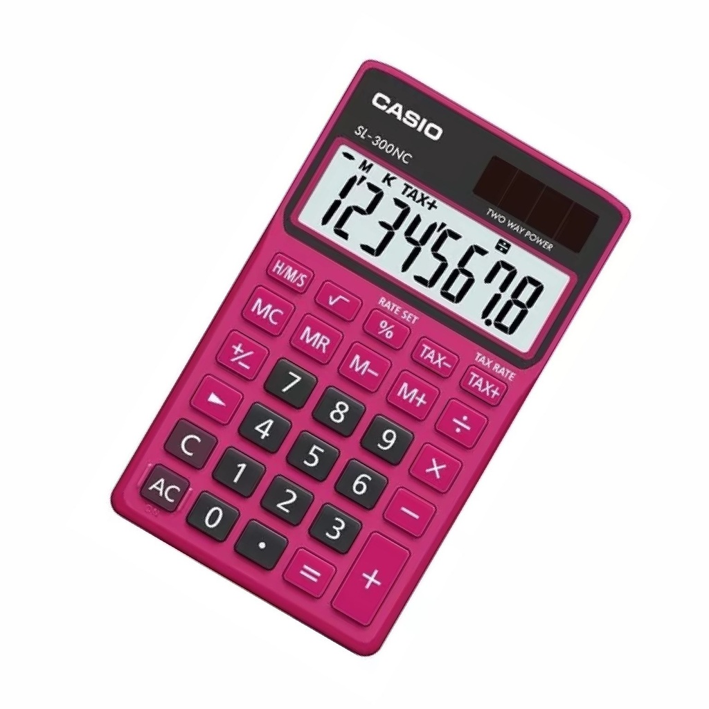 CALCULADORA CASIO SL-300NC ROJO/NEGRO