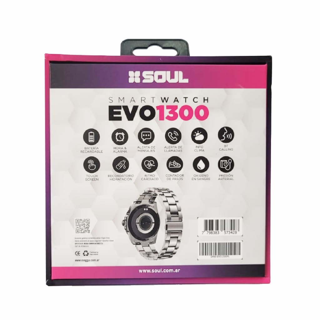 RELOJ SOUL SMW-EVO1300PL PLATEADO
