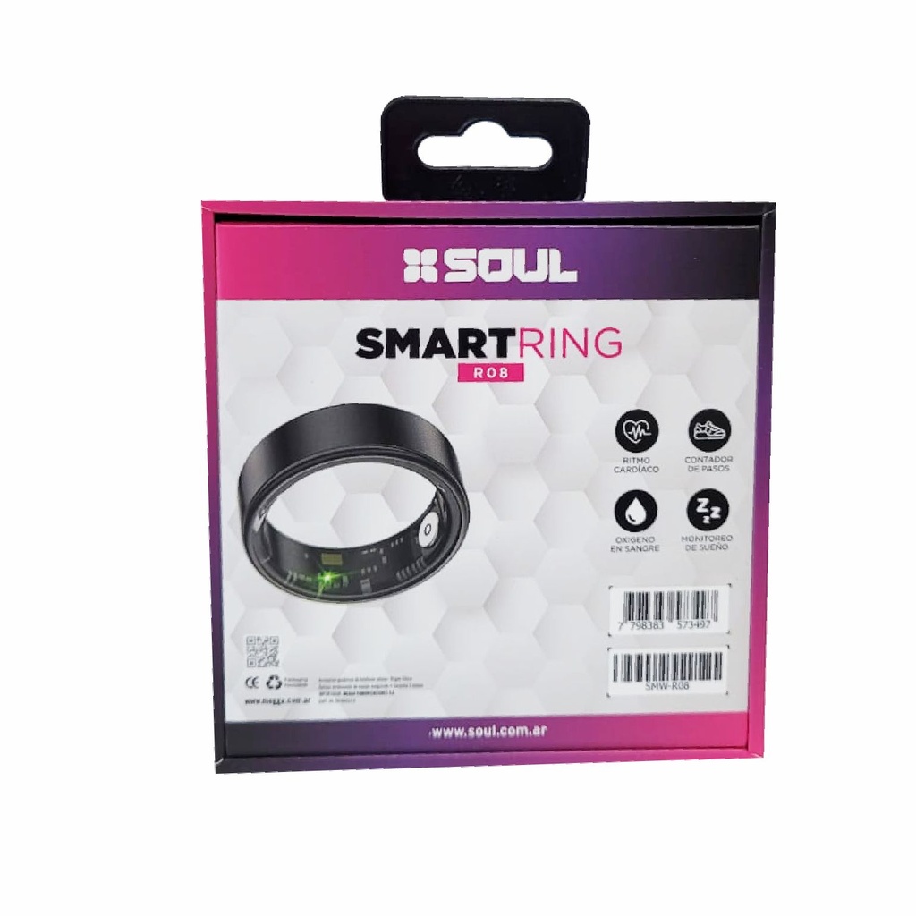 SMART RING SOUL SMW-R08 18.2mm NEGRO