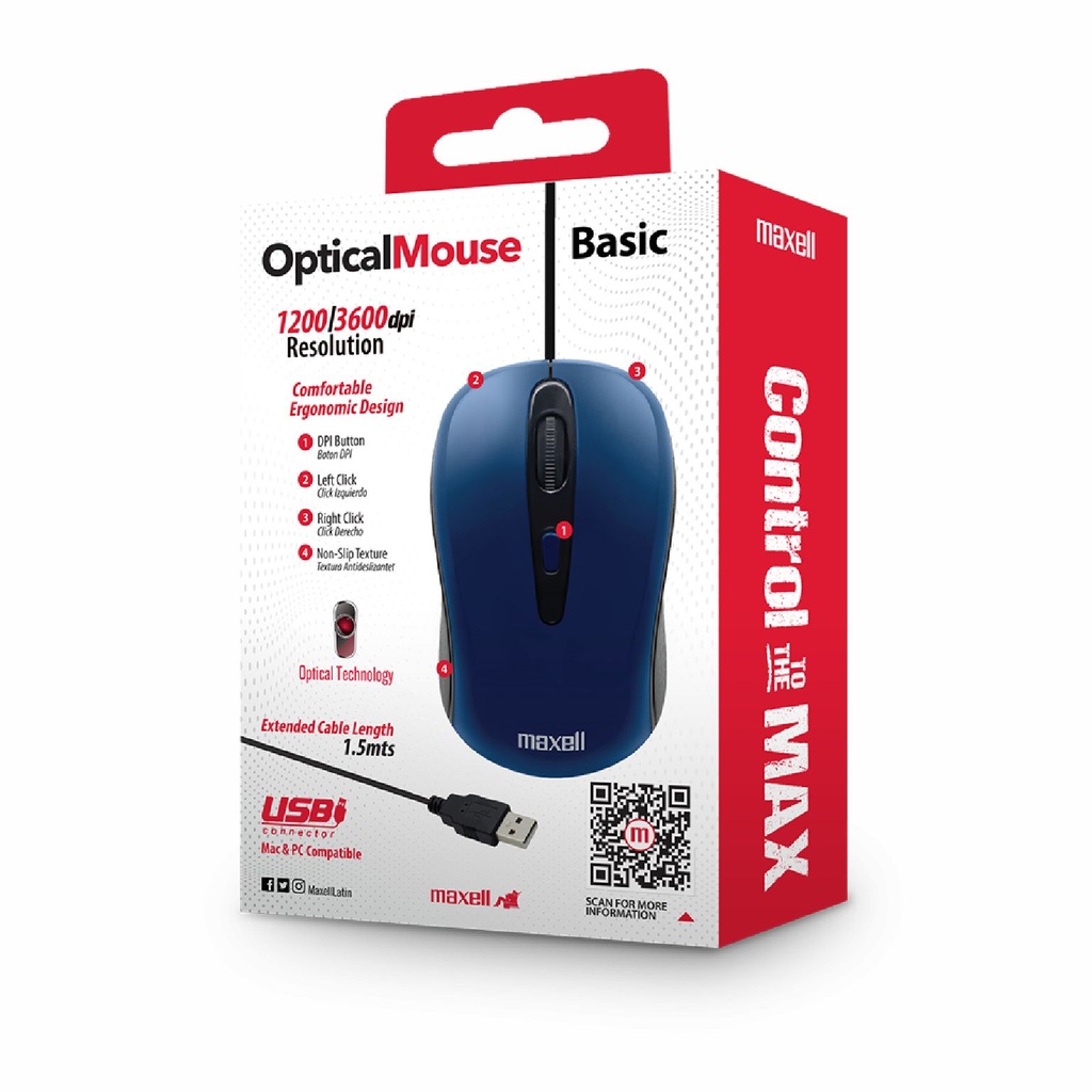 MOUSE MAXELL MOWR-101 NAVY