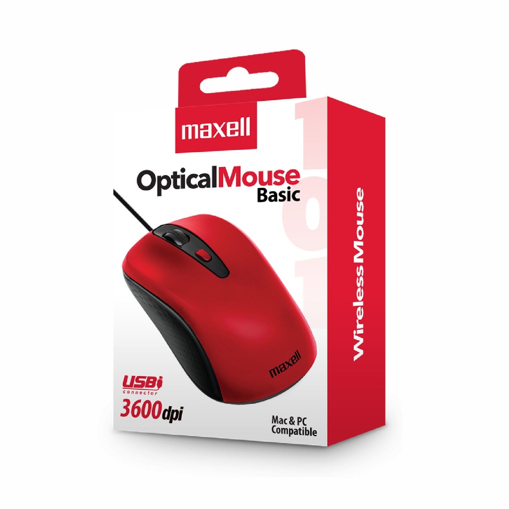 MOUSE MAXELL MOWR-101 ROJO93393