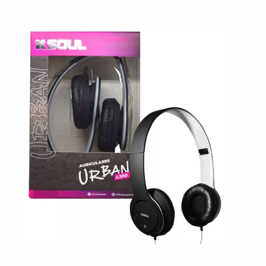 AURICULAR SOUL L100 NEGRO/BLANCO