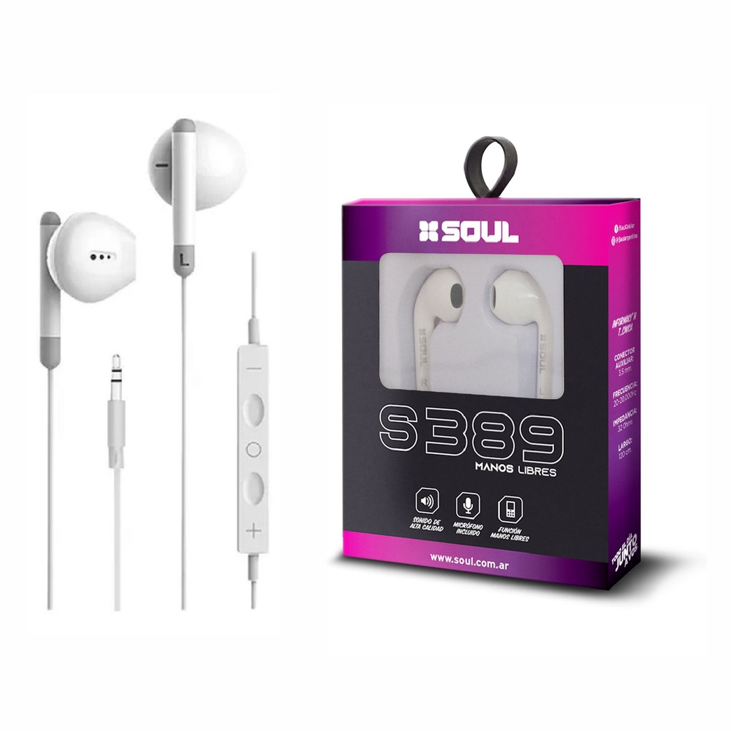 AURICULAR SOUL S389BL BLANCO