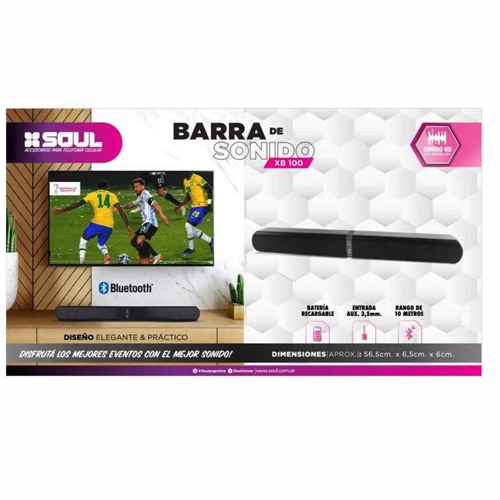 BARRA SONIDO SOUL PLT-XB100NE 8WX2