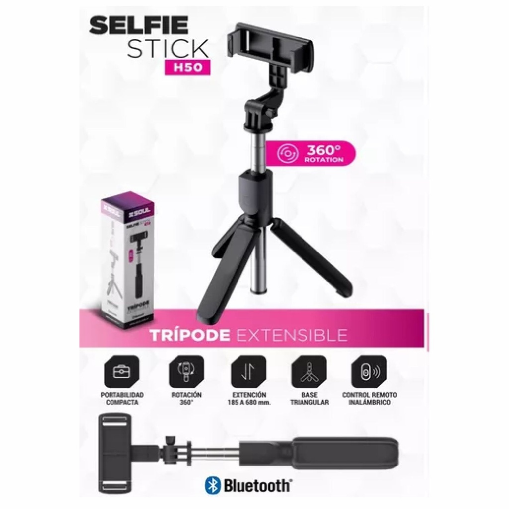 BASTON SELFIE SOUL SELF-H50 C/TRIPODE