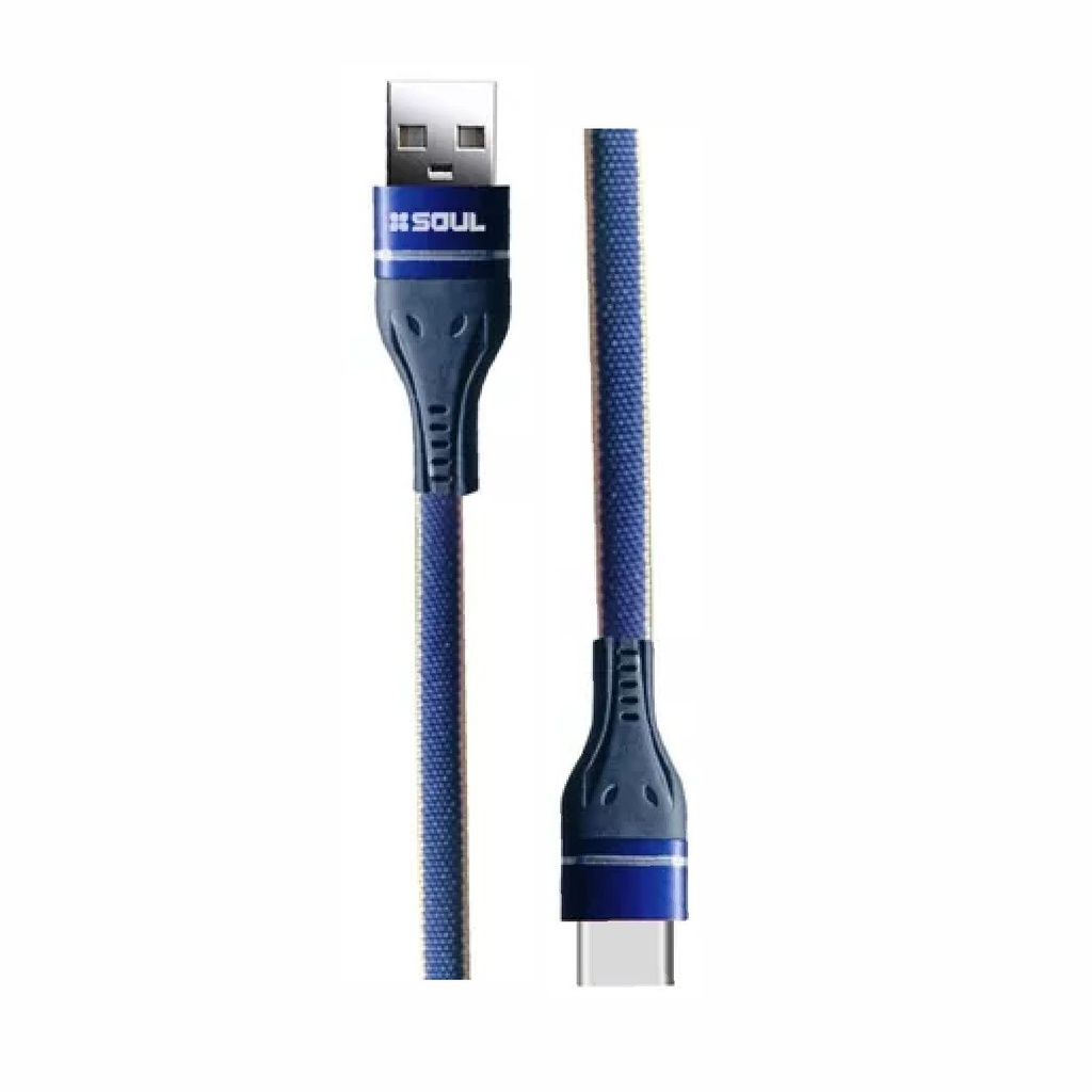 CABLE DE DATOS SOUL DENIM TYPE-C AZUL