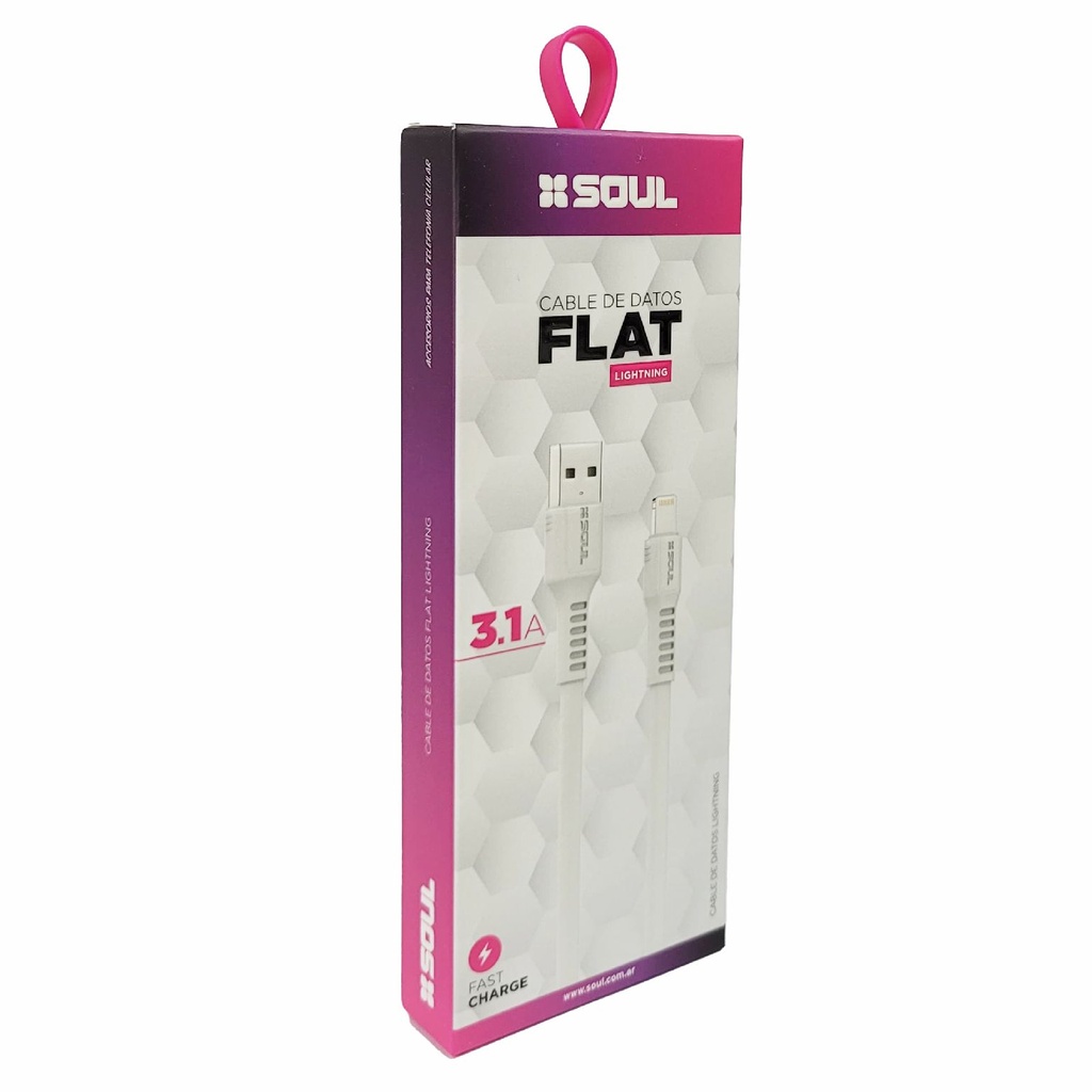 CABLE DE DATOS SOUL FLAT USB-FLIGHTBL LIGHTNING 1.2M