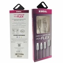 CABLE DE DATOS SOUL IRON FLEX LIGHTNING PLATA