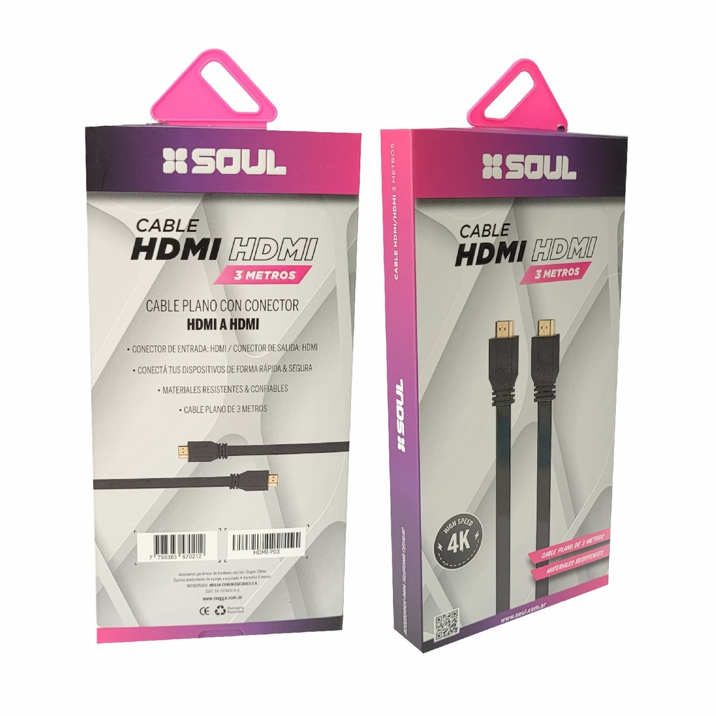 CABLE SOUL HDMI-P03 HDMI 3M