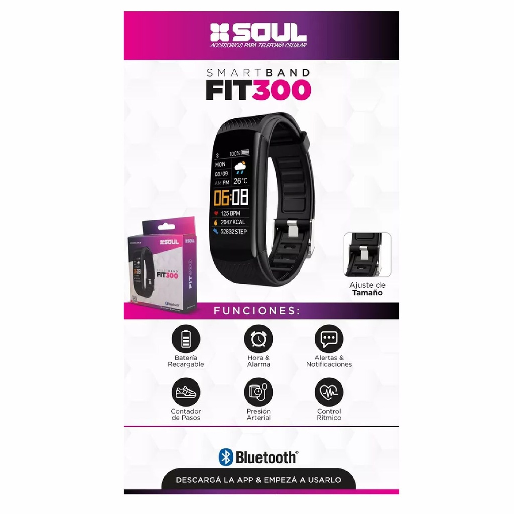 RELOJ SOUL SMW-FIT300NE NEGRO