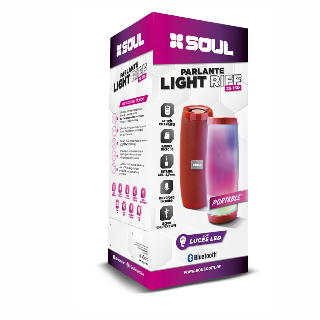 PARLANTE SOUL XS 150 ROJO