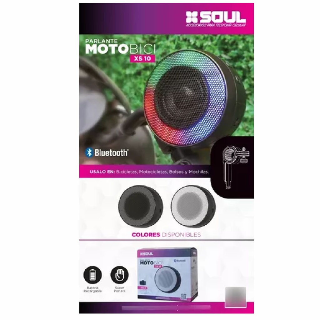 PARLANTE SOUL PLT-XS10NE MOTOBICI NEGRO