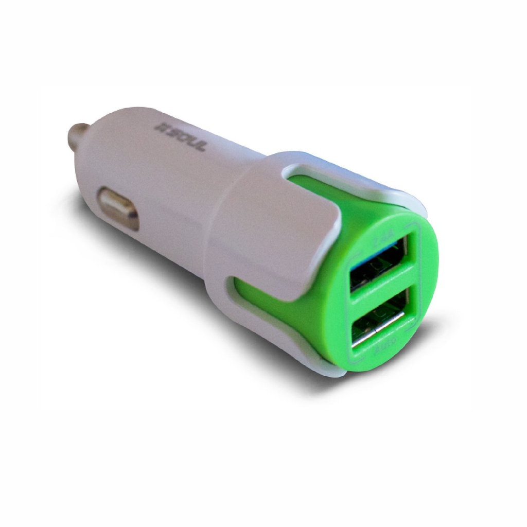 CARGADOR DE AUTO SOUL CAQ-USBDUALL LIGHTNING