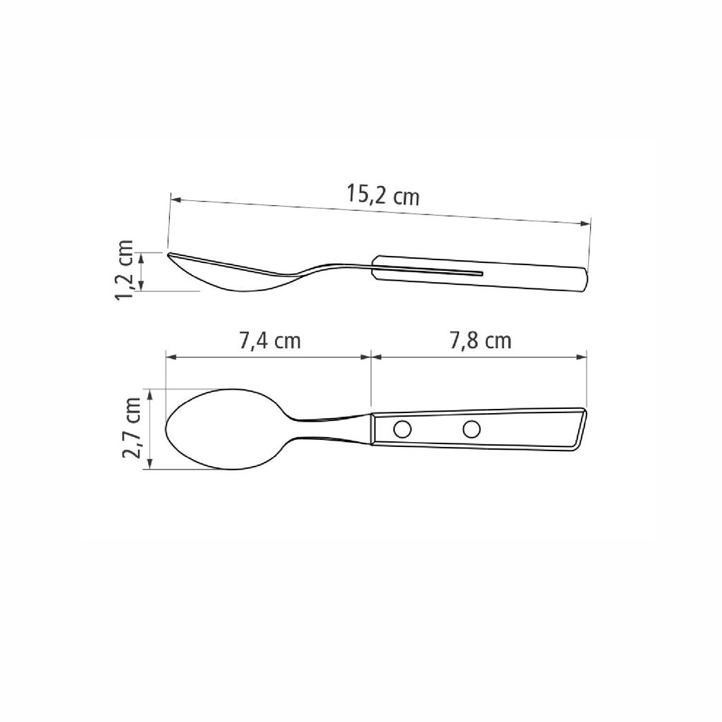 CUCHARA DE TE TRAMONTINA 22207/900 TRADICIONAL 12PZS