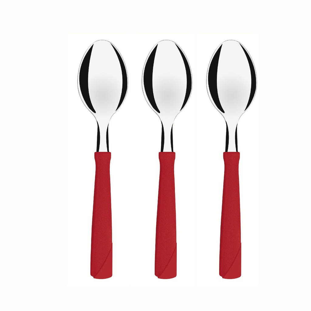 CUCHARA DE MESA TRAMONTINA 23163/370 NEW KOLOR 3PZS ROJO