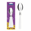CUCHARA DE MESA TRAMONTINA 23163/380 NEW KOLOR 3PZS BLANCO