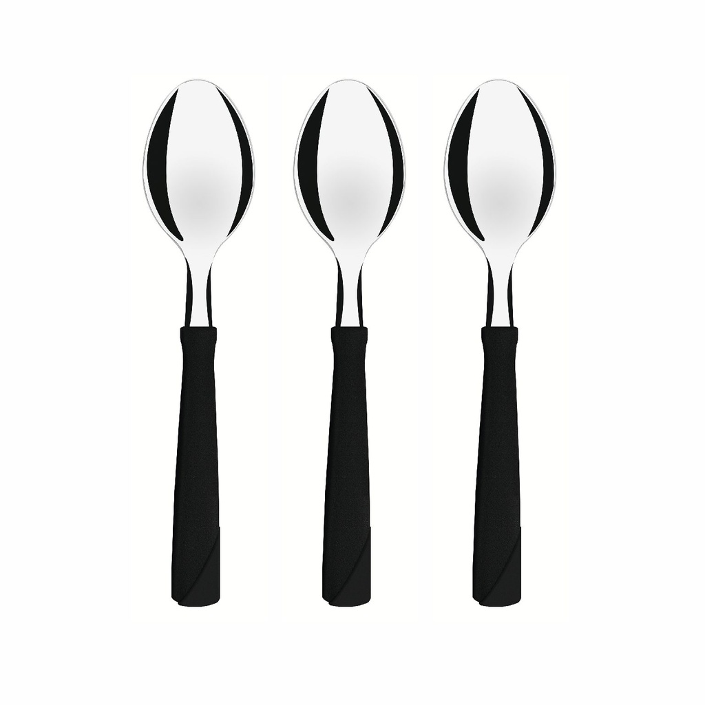 CUCHARA DE MESA TRAMONTINA 23163/900 NEW KOLOR 12PZS NEGRO
