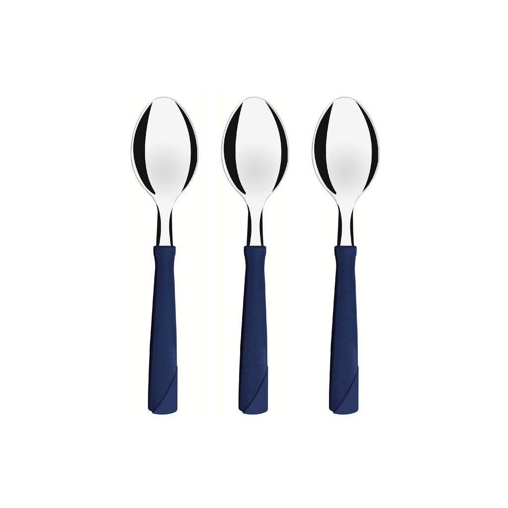 CUCHARA DE TE TRAMONTINA 23167/310 NEW KOLOR 3PZS AZUL