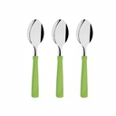 CUCHARA DE TE TRAMONTINA 23167/320 NEW KOLOR 3PZS VERDE