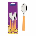 CUCHARA DE TE TRAMONTINA 23167/340 NEW KOLOR 3PZS NARANJA