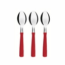 CUCHARA DE TE TRAMONTINA 23167/370 NEW KOLOR 3PZS ROJO