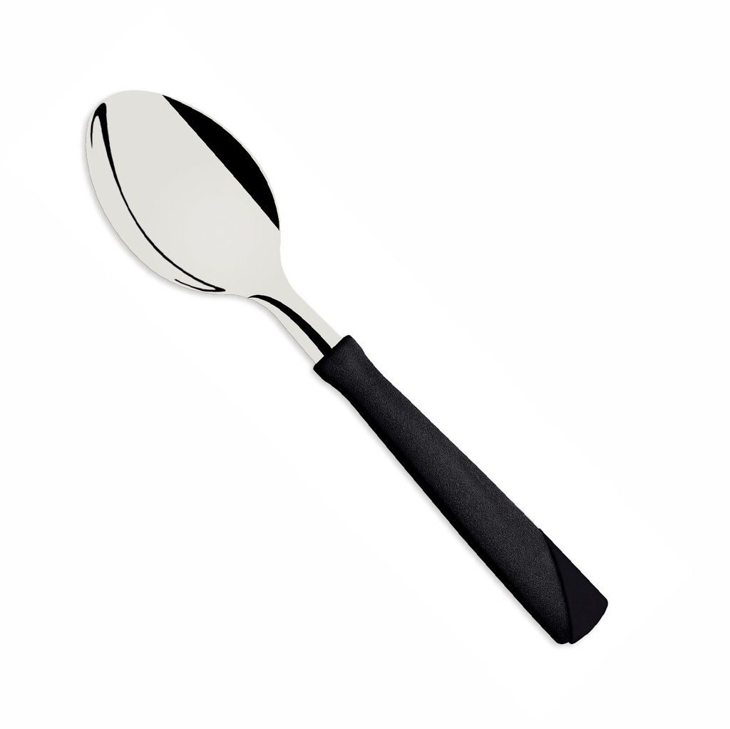 CUCHARA DE TE TRAMONTINA 23167/900 NEW KOLOR 12PZS NEGRO