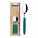 CUCHARA DE TE TRAMONTINA 23367/622 IPANEMA 6PZS VERDE